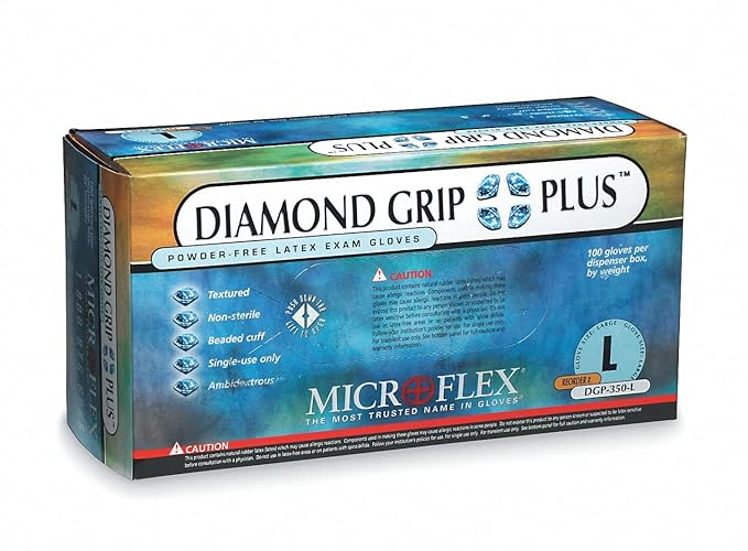 Diamond Grip Plus™ PF Latex Exam X-Small