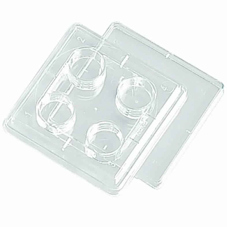 Multidish PS 4 Well Nunclon Round w/Lid Sterile 66x66 15mm Well