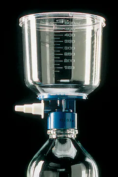 Filter Receiver and Storage Bottle 150 mL, Polystyrene with PE cap 45mm neck