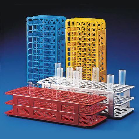 Snap-N-Rack Tube Rack for 12mm and 13mm Tubes, 90-Place, PP, White